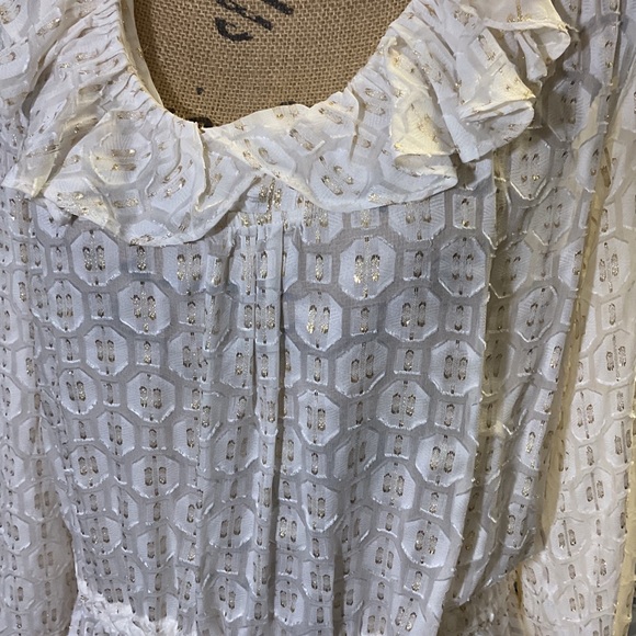 Elegant Tory Burch Jasmine Metallic Midi Dress - Picture 4 of 5